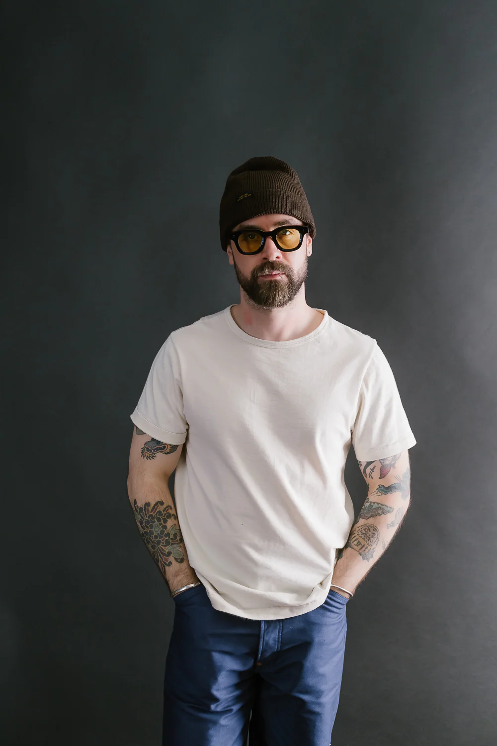 Wool Knit Watch Cap - Brown - Image 3