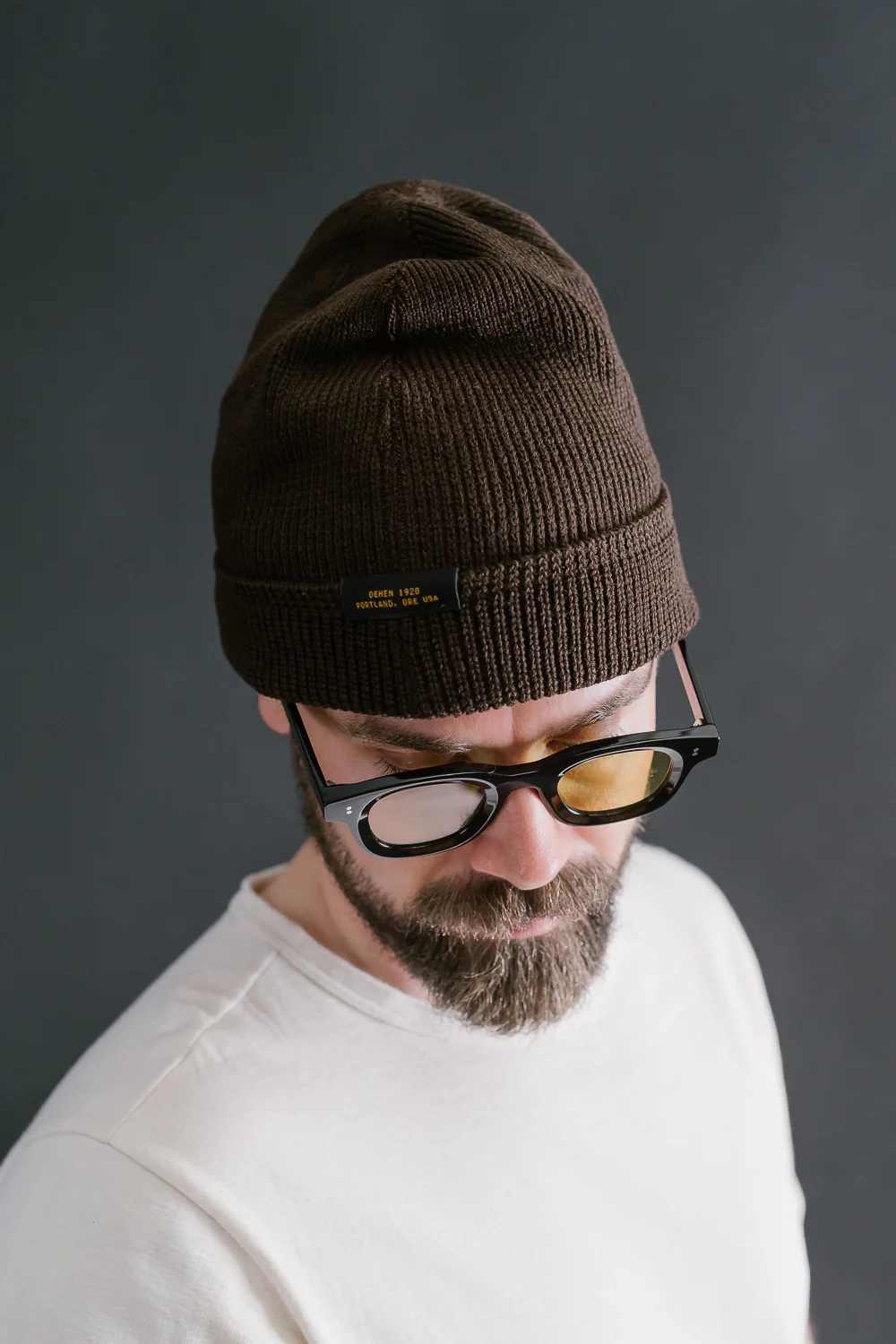 Wool Knit Watch Cap - Brown - Image 6