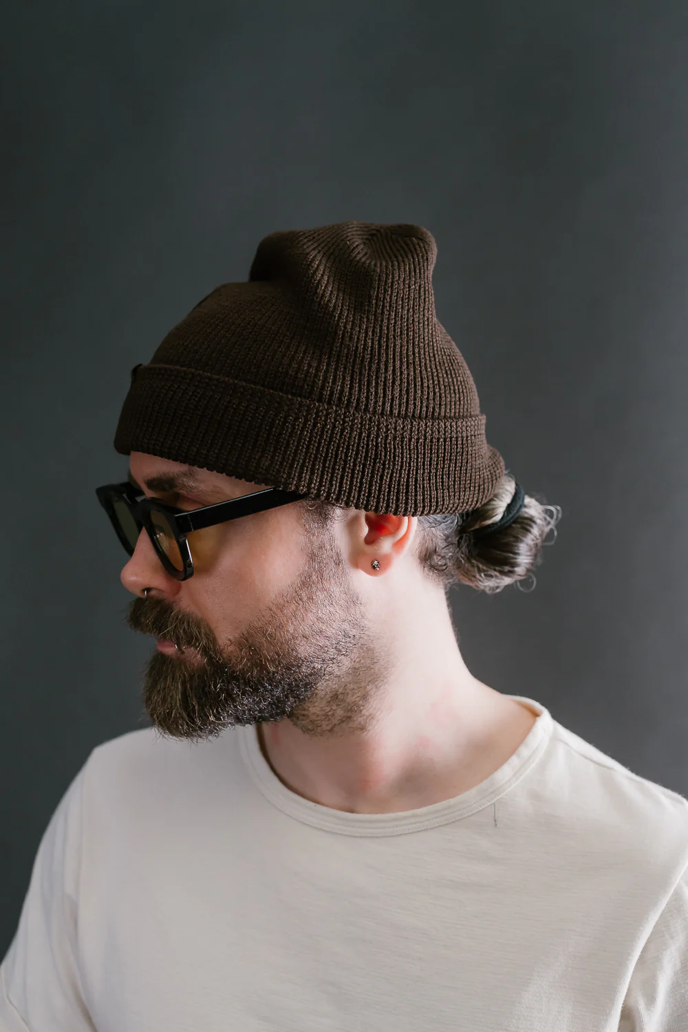 Wool Knit Watch Cap - Brown - Image 7