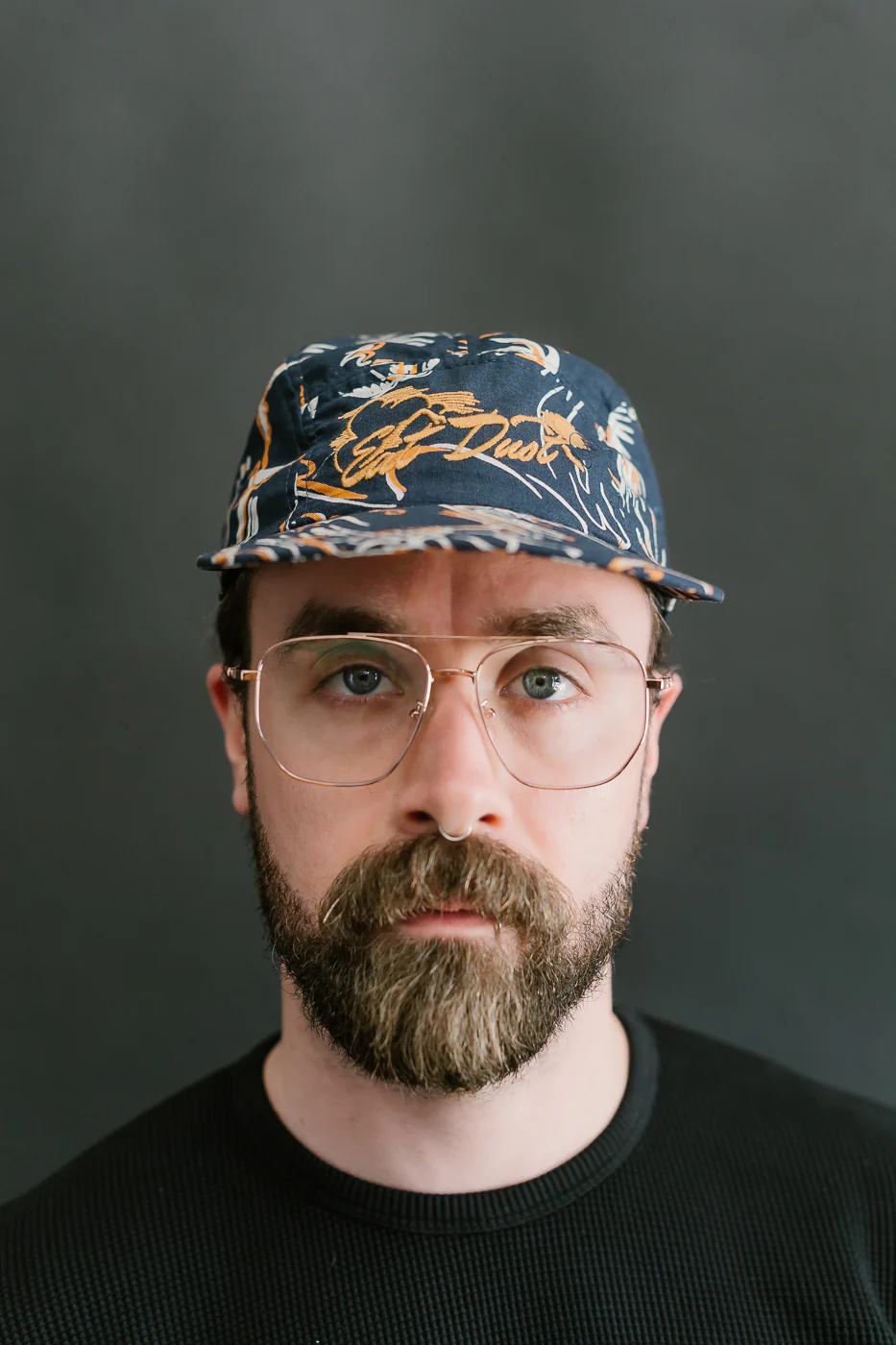X-003-CCM-509 - 5-Panel Cap Casa Print - Navy - Image 7