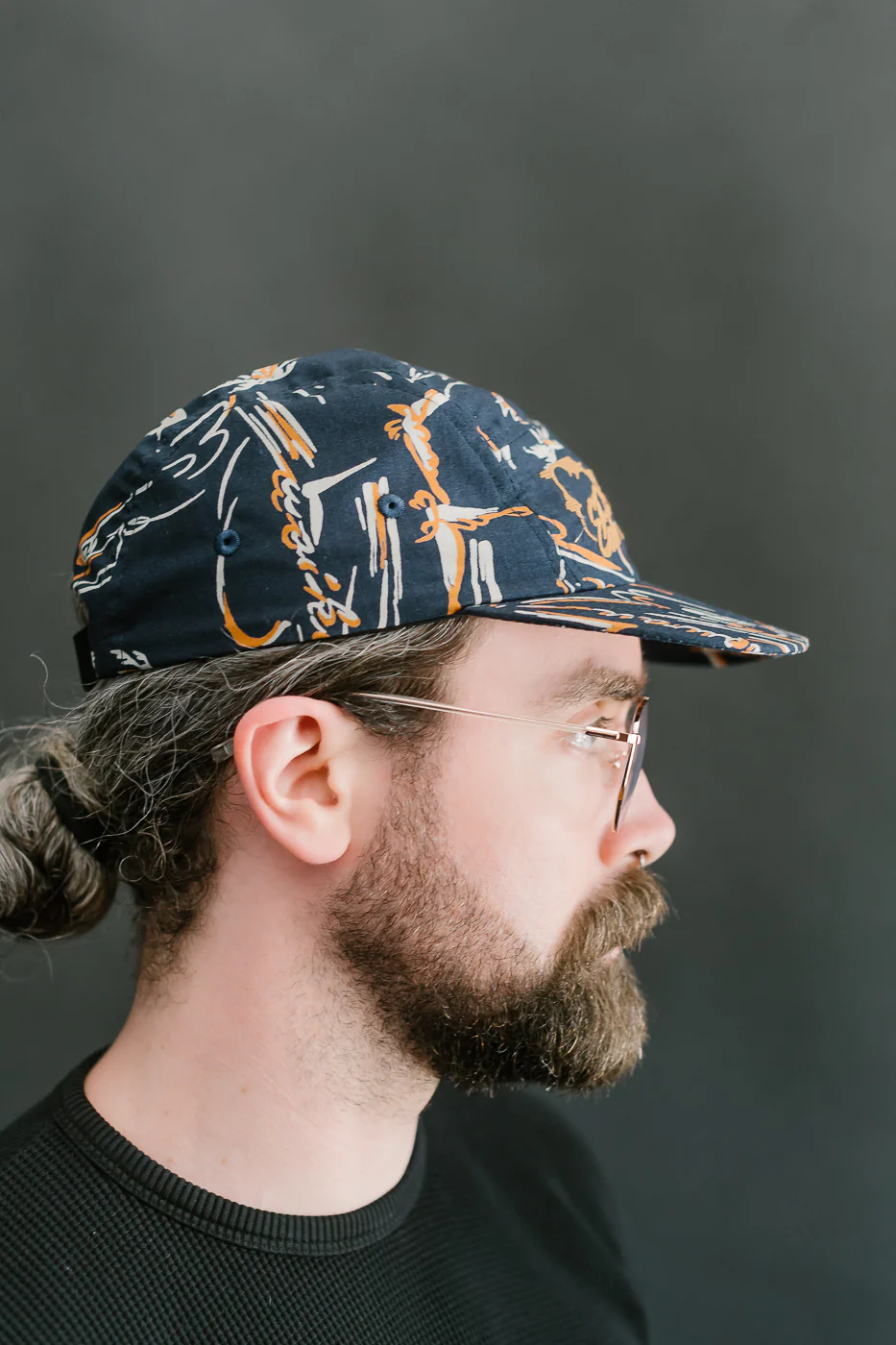 X-003-CCM-509 - 5-Panel Cap Casa Print - Navy - Image 9