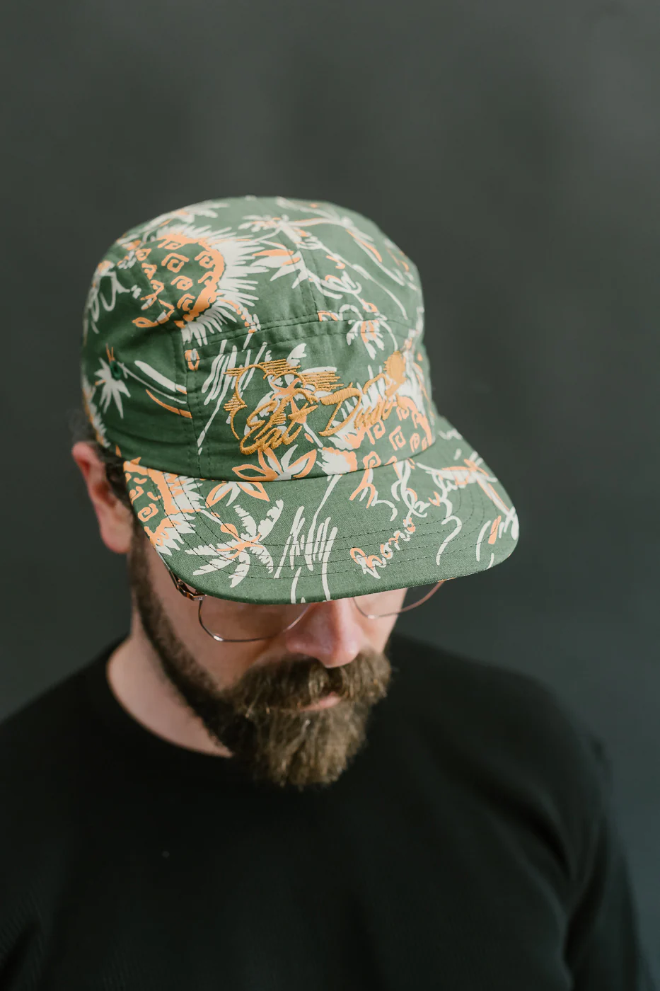 X-003-CCM-604 - 5-Panel Cap Casa Print - Green - Image 11