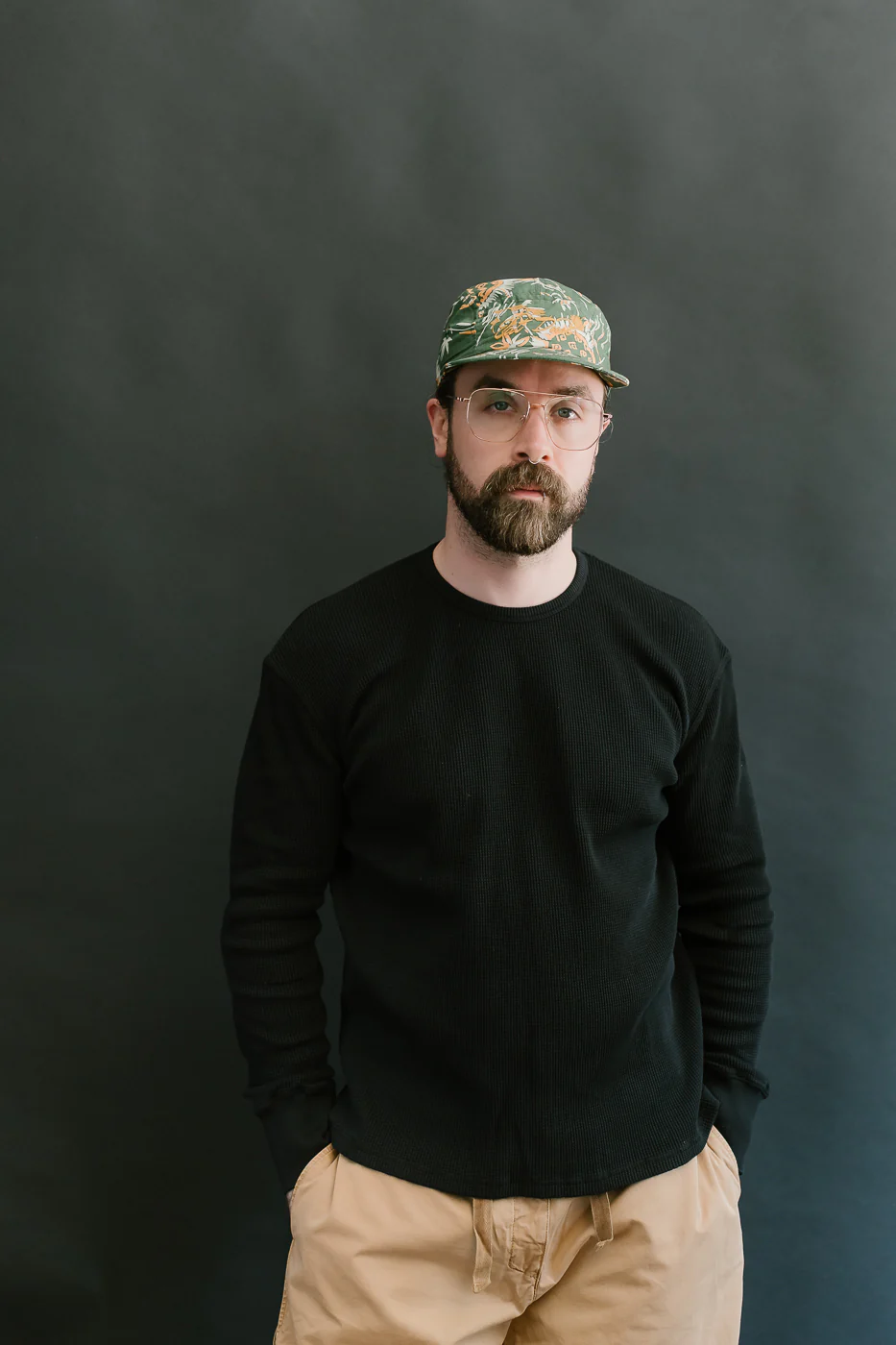 X-003-CCM-604 - 5-Panel Cap Casa Print - Green - Image 7