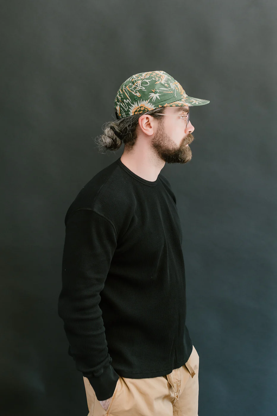 X-003-CCM-604 - 5-Panel Cap Casa Print - Green - Image 8