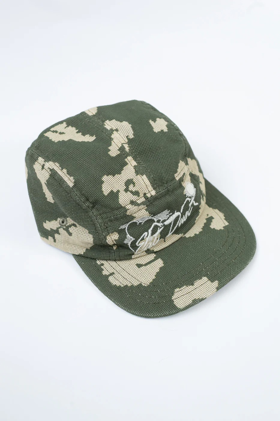 X-003-CCM-659 - 5-Panel Cap Cloud Camo Mesh - Green, Off-White - Image 5