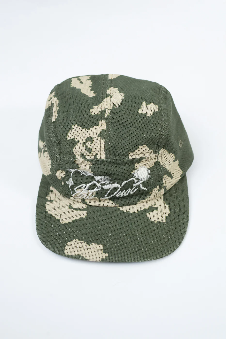 X-003-CCM-659 - 5-Panel Cap Cloud Camo Mesh - Green, Off-White - Image 6