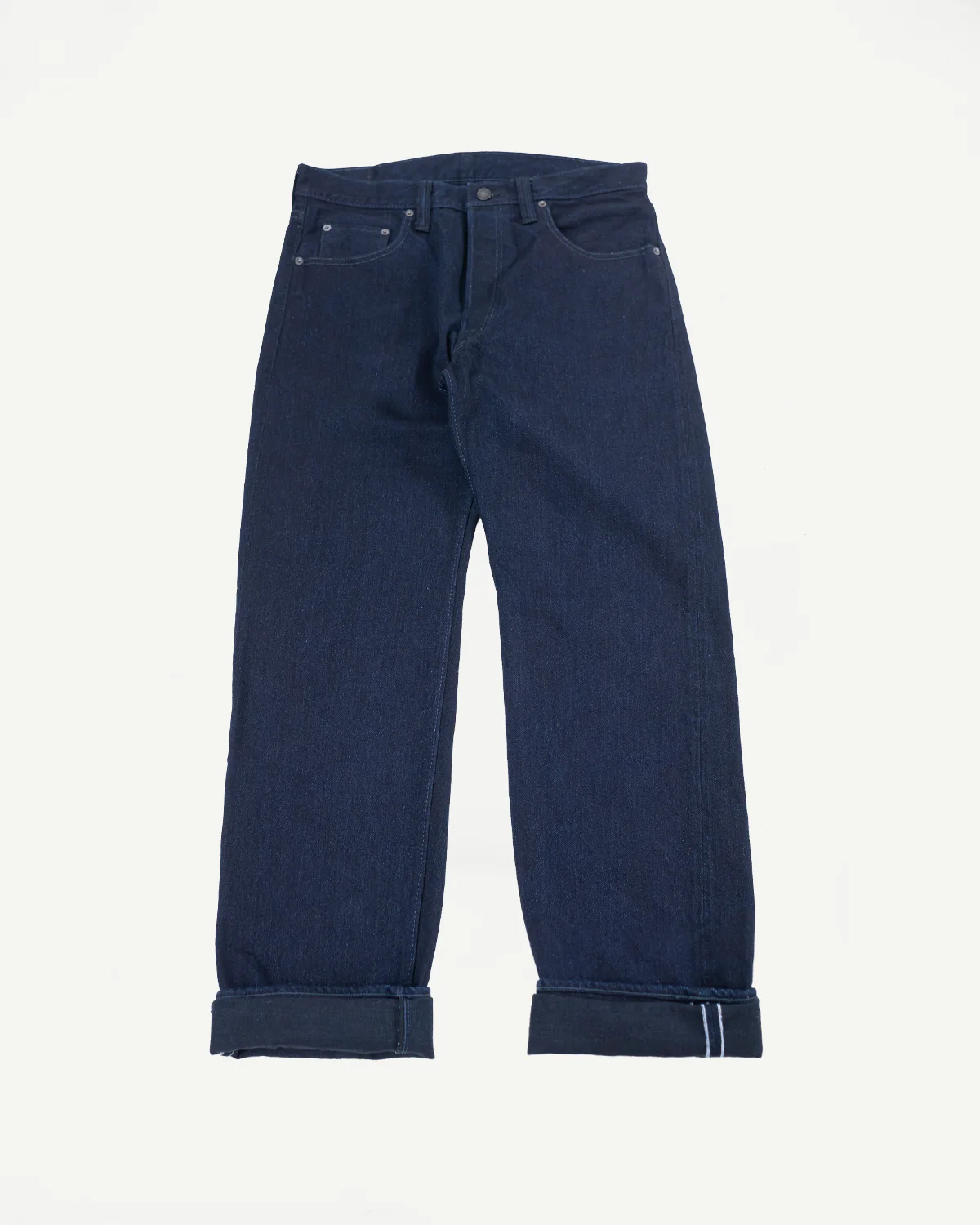 XX-003-IDBK - 14oz Indigo x Black Selvedge Jeans - Regular Straight