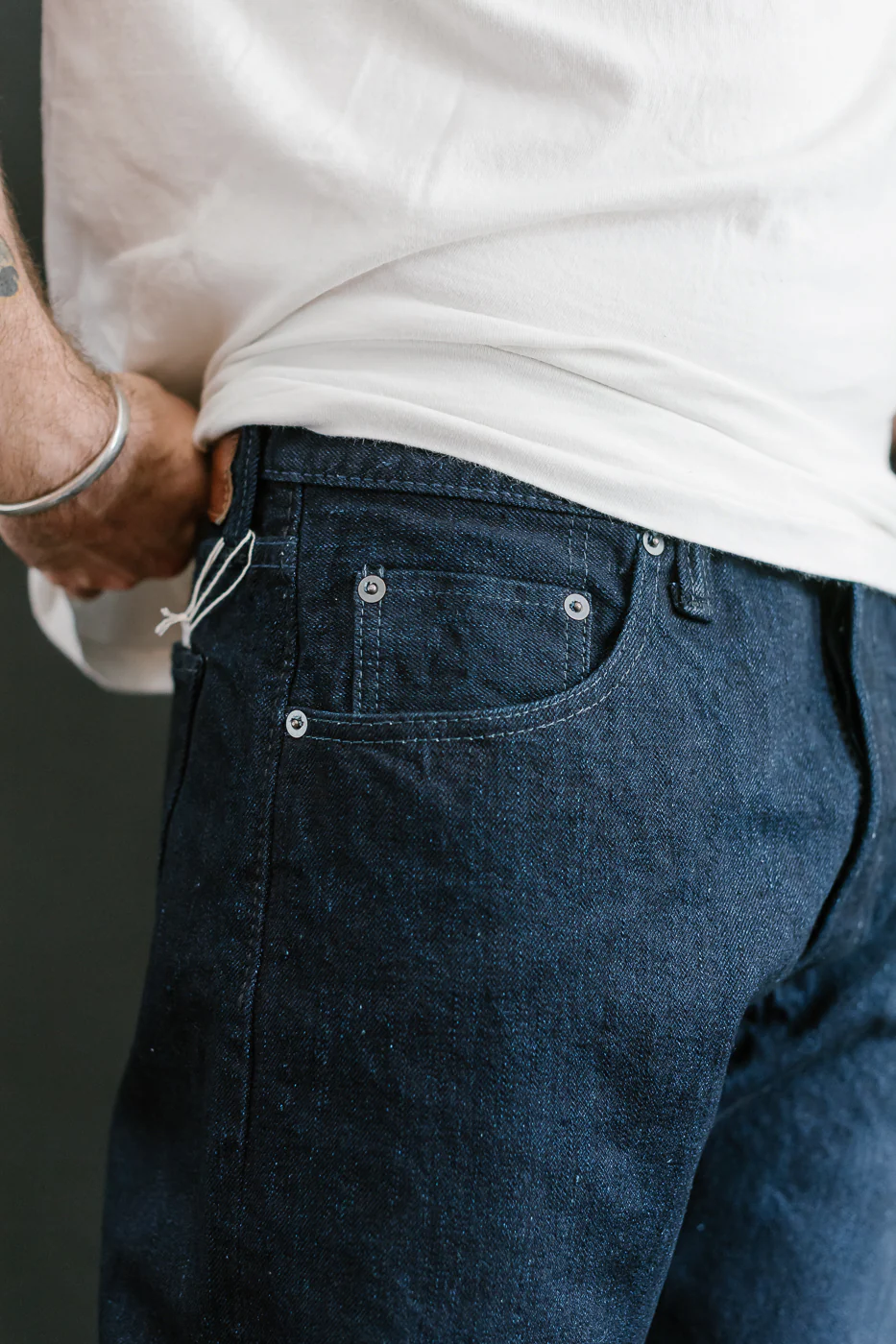 XX-003-IDBK - 14oz Indigo x Black Selvedge Jeans - Regular Straight - Image 16