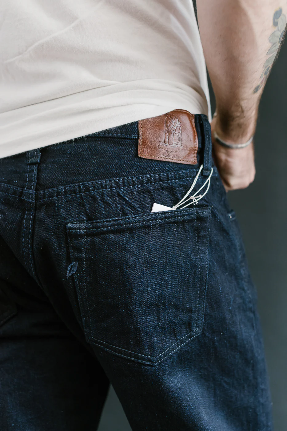 XX-003-IDBK - 14oz Indigo x Black Selvedge Jeans - Regular Straight - Image 17