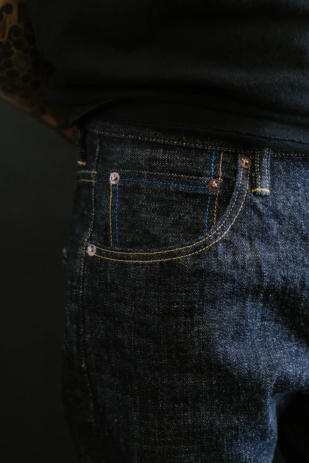 TNK202BE - 14oz "ZETTO" Selvedge High Tapered - Indigo OW - Image 21