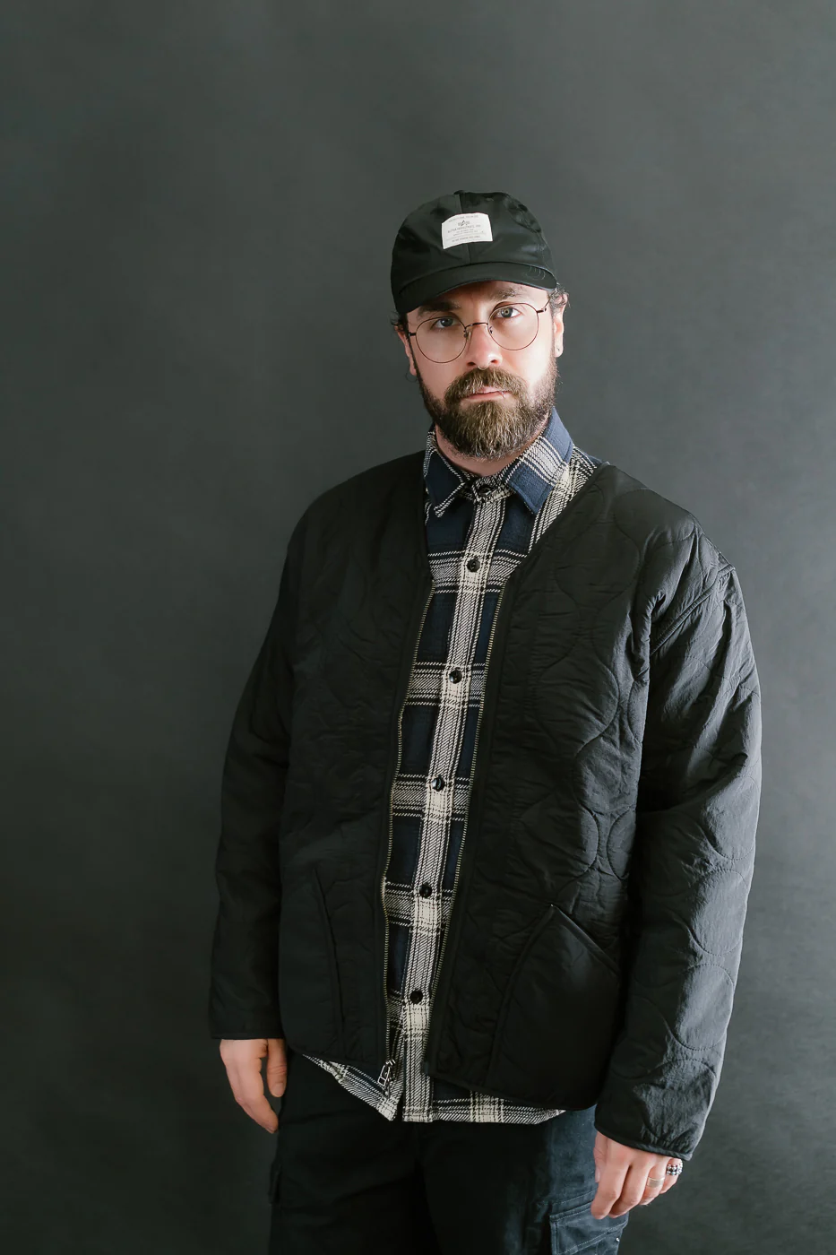 Zip Liner Jacket Quilted Nylon, Sherpa - Black - Image 13