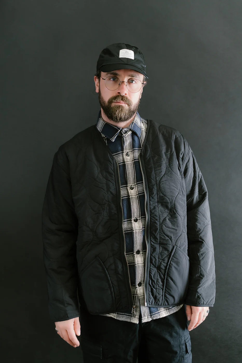 Zip Liner Jacket Quilted Nylon, Sherpa - Black - Image 14